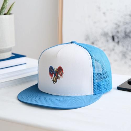 American Flag Bald Eagle - Helmet - Trucker Hat