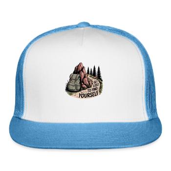 Get Lost to Find Yourself - Outdoor-Motiv - Trucker Hat - white/blue - Front