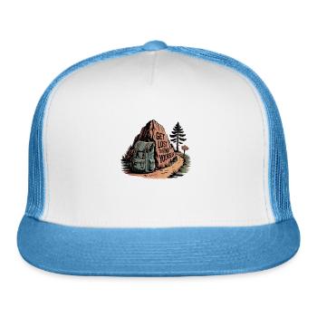 Get Lost to Find Yourself - Outdoor-Motiv - Trucker Hat - white/blue - Front