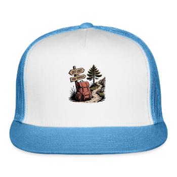 Get Lost to Find Yourself - Outdoor-Motiv - Trucker Hat - white/blue - Front