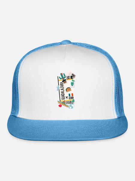 Guadalajara Mexico Mexican Flag - Trucker Hat - white/blue