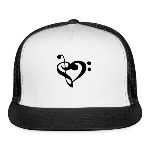 musical note with heart - Trucker Cap