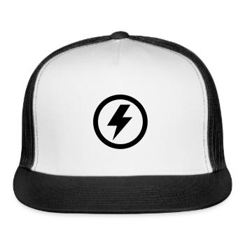 Lightning bolt - Trucker Hat - white/black - Front