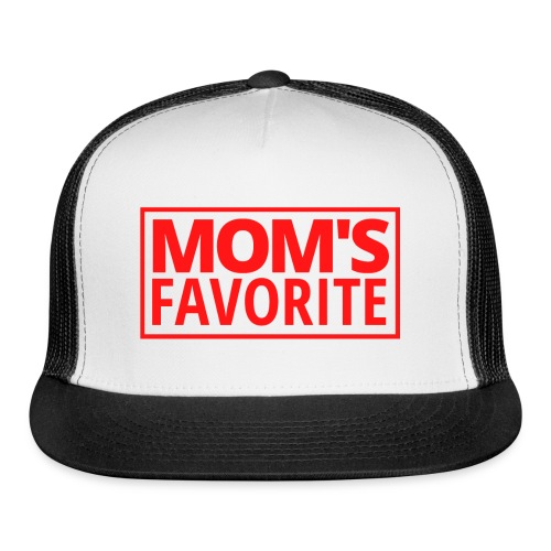 MOM'S FAVORITE (Red Square Logo) - Trucker Cap