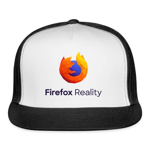 Firefox Reality - Transparent, Vertical, Dark Text - Trucker Cap
