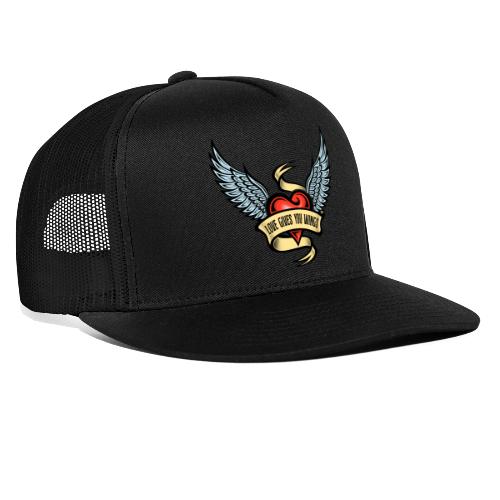Love Gives You Wings, Heart With Wings - Trucker Cap