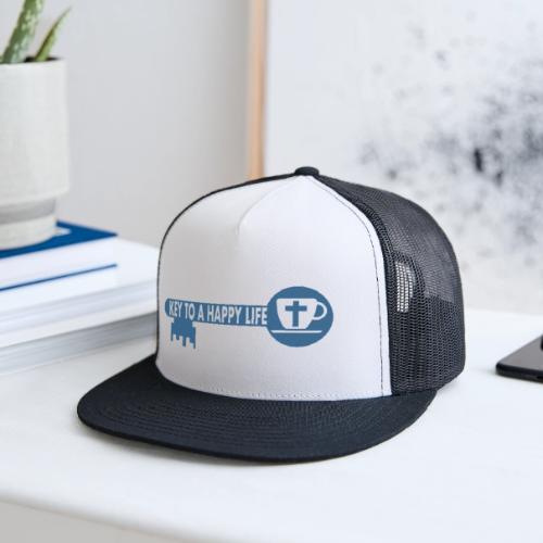 Jesus and Coffee the key to a happy life - Trucker Hat