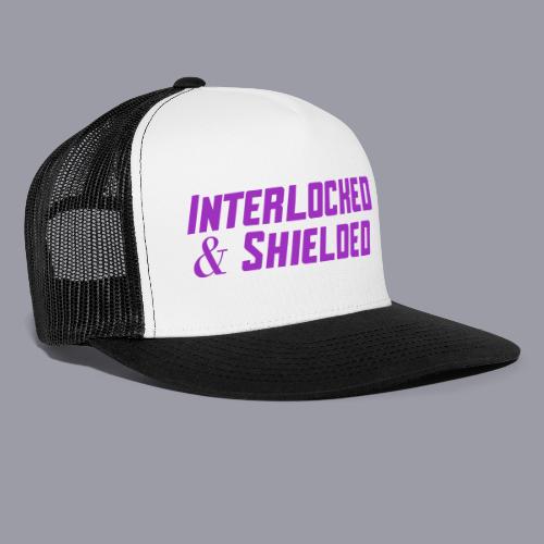 INTERLOCKED & SHIELDED - PURPLE DESIGN - Trucker Hat