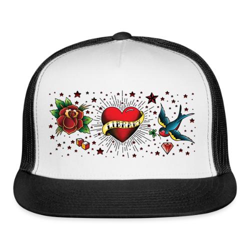 I Love My Library Tattoo Vignette - Trucker Hat