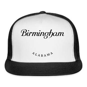 Birmingham Alabama Black Font - Trucker Hat - white/black - Front