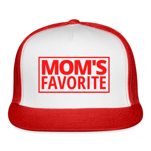 MOM'S FAVORITE (Red Square Logo) - Trucker Cap