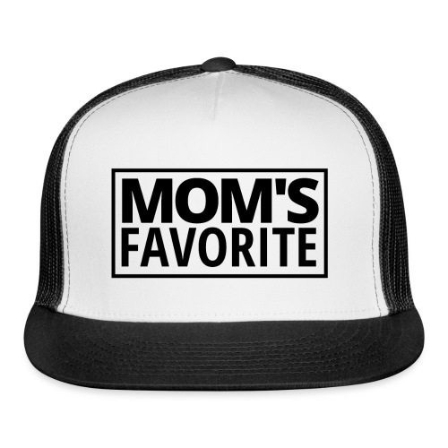 MOM'S FAVORITE (Black Stamp Logo) - Trucker Cap