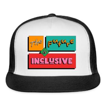 The Future is Inclusive Retro Style - Trucker Hat - white/black - Front