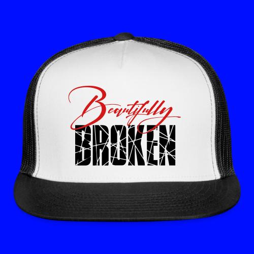 Beautifully Broken - Red & Black print - Trucker Hat