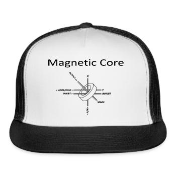 Magnetic Core Memory Cell - Trucker Hat - white/black - Front