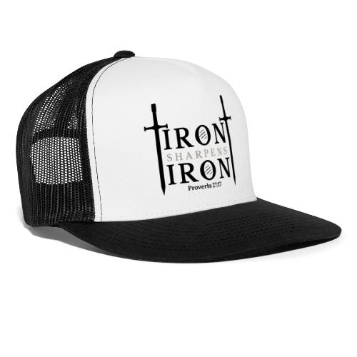 Iron Sharpens Iron - Proverbs 27:17 (Black & Grey) - Trucker Hat