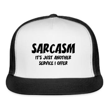 Sarcasm - Trucker Hat - white/black - Front