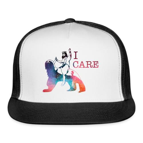 Jesus Cares Galaxy - Trucker Hat
