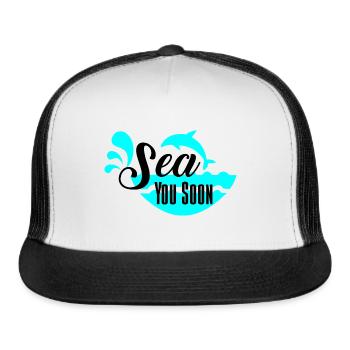 sea you soon - Trucker Hat - white/black - Front