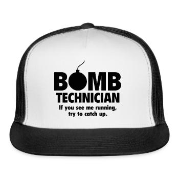 Bomb Technician - Trucker Hat - white/black - Front