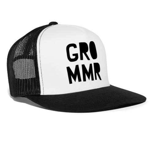 Stylized Grommr Name (Black) - Trucker Cap