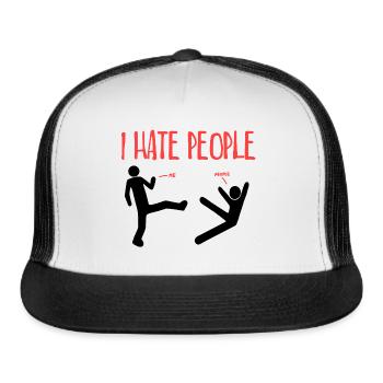 I Hate People - Trucker Hat - white/black - Front