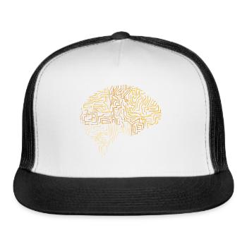 Neuroscience Superhuman Brain Gift - Trucker Hat - white/black - Front