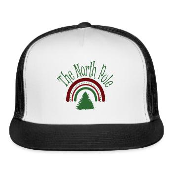 North Pole Sweatshirt - Trucker Hat - white/black - Front