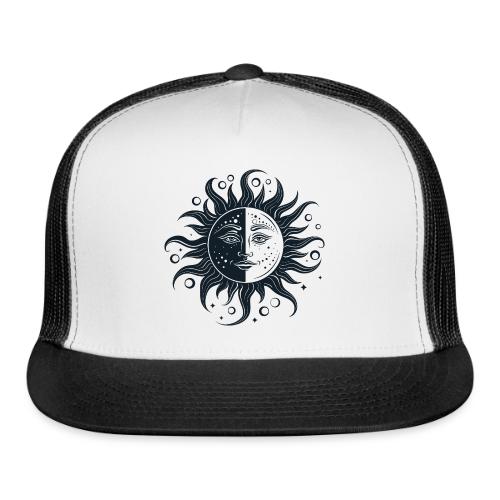 Harmonious Sun and Moon - Spiritual Design - Trucker Hat
