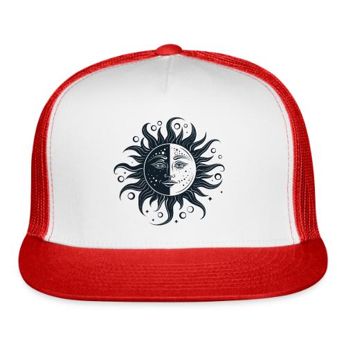 Harmonious Sun and Moon - Spiritual Design - Trucker Hat