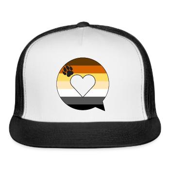 speech bubble - bear fetish gay pride LGBTIQ - Trucker Hat - white/black - Front