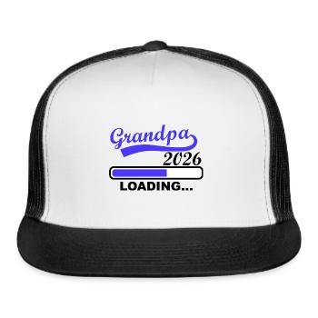 Grandpa 2026 Loading Anticipation - Trucker Hat - white/black - Front
