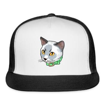 Tonkinese cat Face Cats funny cute white gift - Trucker Hat - white/black - Front