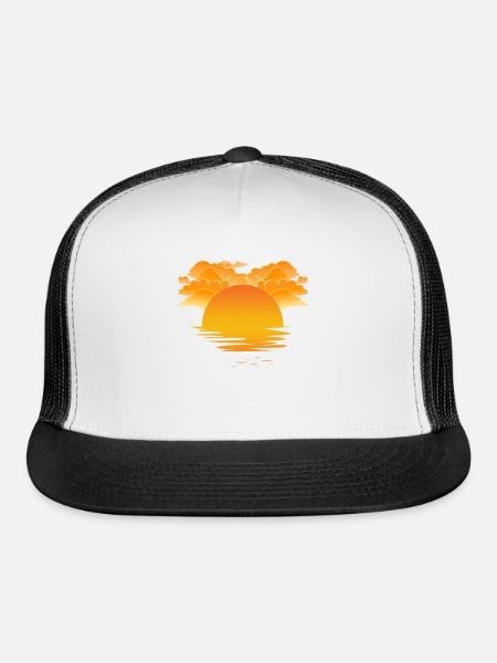 sea sunset - Trucker Hat - white/black