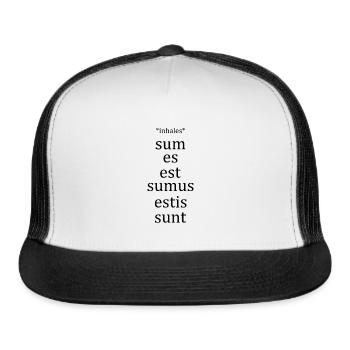 Sum Konjugation - Latin Language Student Teacher - Trucker Hat - white/black - Front