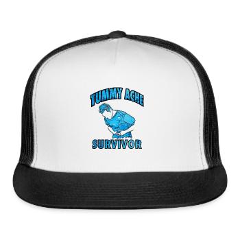 Tummy Ache Survivor - Trucker Hat - white/black - Front