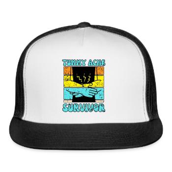 tummy ache survivor - Trucker Hat - white/black - Front