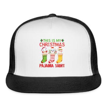 pajama Xmas - Trucker Hat - white/black - Front