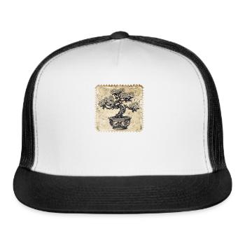 Bonsai tree bonsai-plants Vintage Bonsai-pots - Trucker Hat - white/black - Front