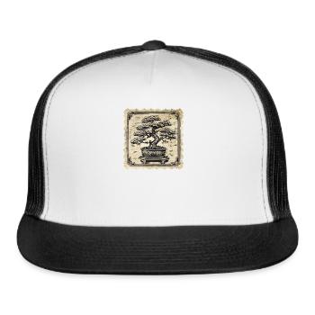 Bonsai tree bonsai-plants accessories Bonsai-pots - Trucker Hat - white/black - Front