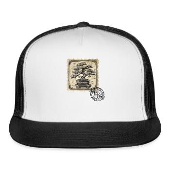 Bonsai-Dad Bonsai tree bonsai-plants Bonsai-Stamp - Trucker Hat - white/black - Front