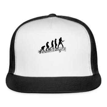 Guitarist E-Guitar Acoustic-Guitar Evolution - Trucker Hat - white/black - Front