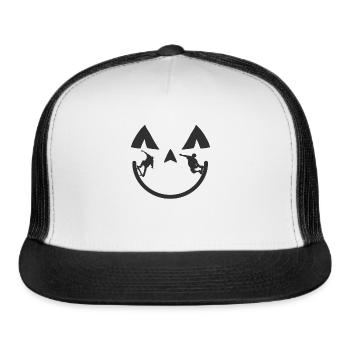 Skateboarder skaterramp Skateboarding Skateboard - Trucker Hat - white/black - Front