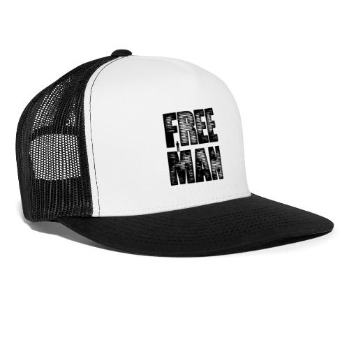 FREE MAN - Black Graphic - Trucker Hat