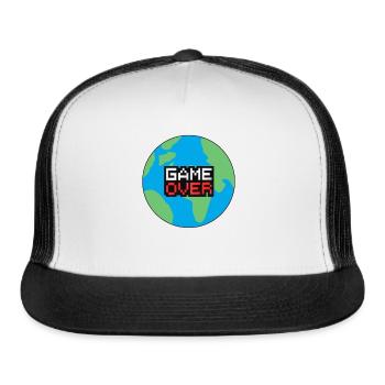 GAME OVER PLANET EARTH - Trucker Hat - white/black - Front