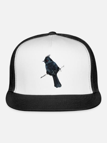Phainopepla Bird - Trucker Hat - white/black