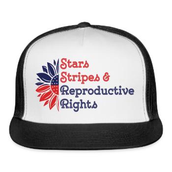 Stars Stripes Reproductive Rights Women's Rights - Trucker Hat - white/black - Front