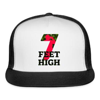 7 Feet High Logo Black ALPHA 01 - Trucker Hat - white/black - Front