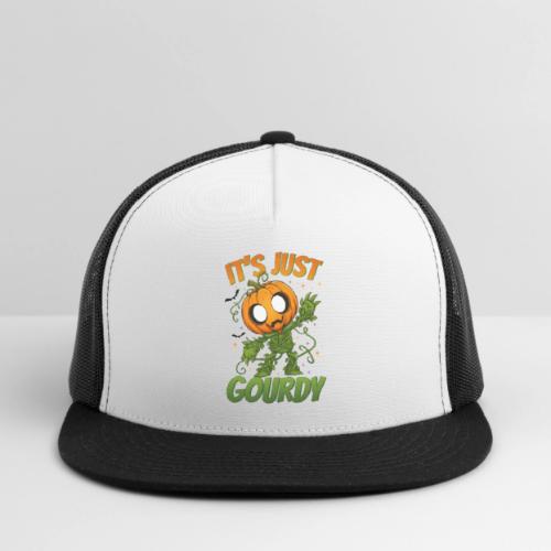 Cute Pumpkin Monster “It’s Just Gourdy” Funny - Trucker Hat