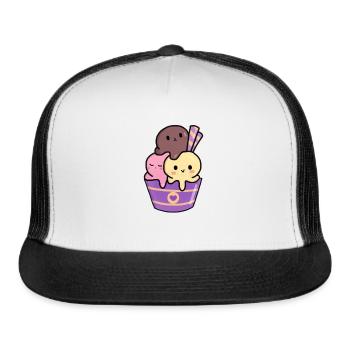 Ice Cream - Trucker Hat - white/black - Front